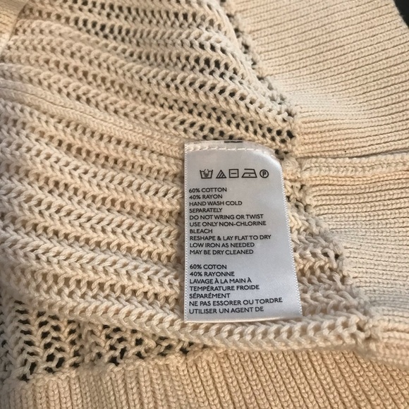 Urban Outfitters Silence + Noise Cotton Full Zip Cream Large Cardigan - Picture 6 of 7